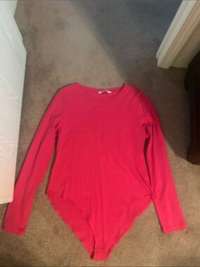 Hot pink Long Sleeve Bodysuit